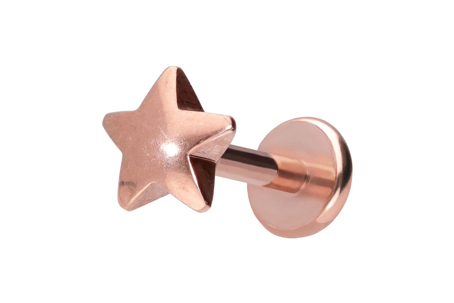 Titan Labret Piercing mit Push Fit STERN